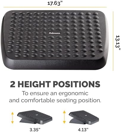 Fellowes 48121 Standard Foot Rest, Graphite