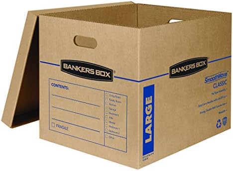 Bankers Box 10-Pack Large Classic Moving Boxes with Reinforced Handles