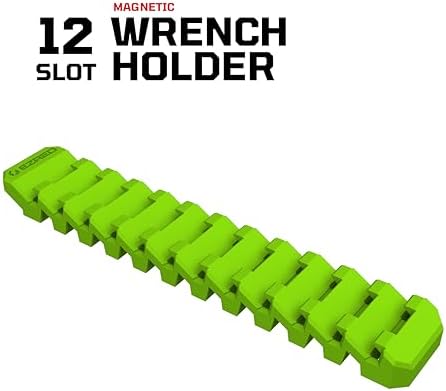 EZRED FWR12-G Magnetic Flexible 12 Slot Wrench Rack Holder Non-Marring Slim Design Storage Organization