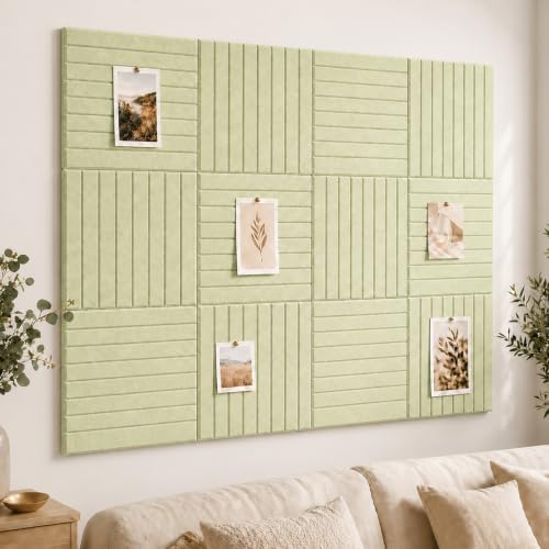 Stripe Felt Bulletin Board Tiles, Cork Board Alternative 48 x 36 in