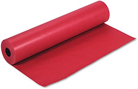 Pacon Rainbow Lightweight Duo-Finish Kraft Paper Roll, 3-Feet by 1000-Feet, Scarlet (63030)