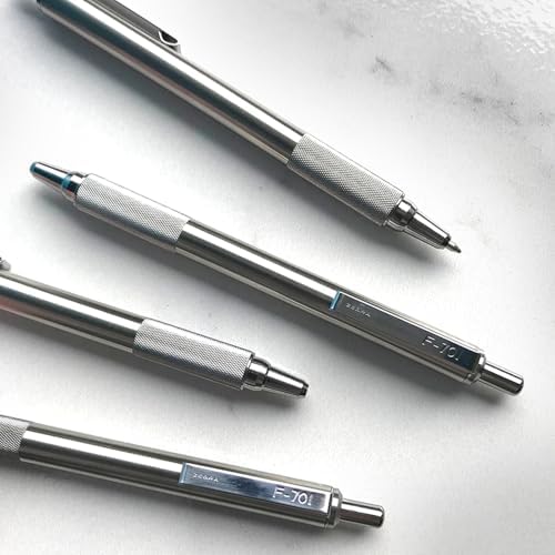 Zebra Pen STEEL F-701 Retractable Ballpoint Pen, Black Ink, 0.8mm, 1-Pack