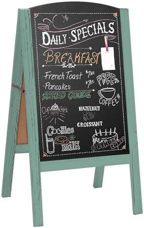 Ilyapa A Frame Chalk Board Easel Sign 20x40 in - Sandwich Signs Outdoor