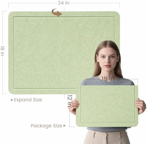 Felt Bulletin Board 24x18 inches, Decorative Pin Board for Home & Office