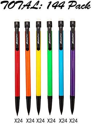 Madisi Mechanical Pencils Bulk, 0.7mm Medium Point, HB #2 Lead, 144-Count