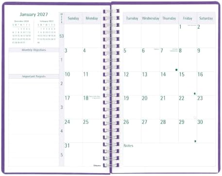 Blueline® 2027 Timanager® DuraFlex 5-Day Weekly Planner, 13 Months, December to December, Poly Cover, 9.0625" x 5.875", Purple (C5910V.86T)