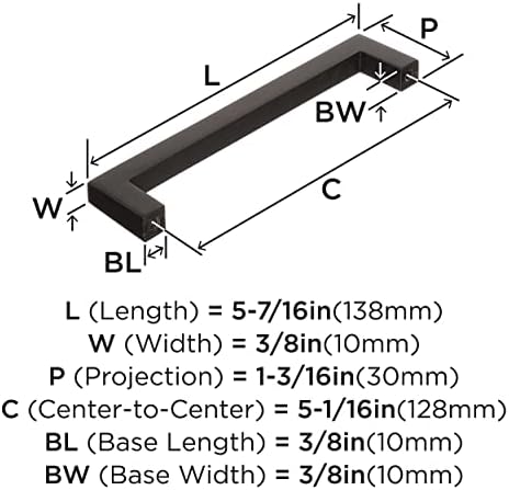 Amerock 10 Pack 5-1/16" Monument Oil-Rubbed Bronze Drawer Pull