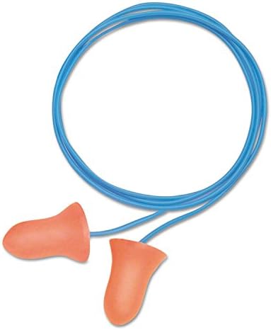 Honeywell Howard Leight by Maximum Corded Disposable Foam Earplugs, 100 Pairs, Orange