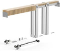 VEVOR Pocket Door Frame Kit, for 24-32 in Wide 80 in High Door, Pocket Door Kit with Two-Way Soft Close Mechanism, Slide Smoothly Quietly, Easy to Install, Premium Galvanized Steel, for Living Room