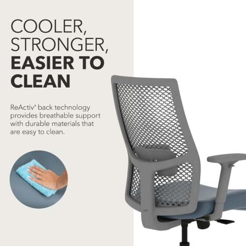HON Ignition 2.0 ReActiv Ergonomic Office Chair, Lumbar Support, Nimbus