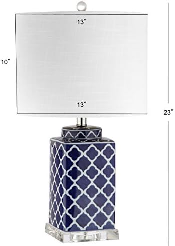 JONATHAN Y Clarke Chinoiserie Ceramic LED Table Lamp 23", Blue/White