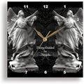 3dRose Wall Clock Silent - 15 inch - Two Protecting Angels Standing Side by Side - WhiteOak Art Designs Angel Prints