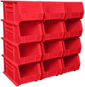 Akro-Mils 30240 AkroBins Plastic Storage Bins, 15"x8"x7", Red, 12-Pack