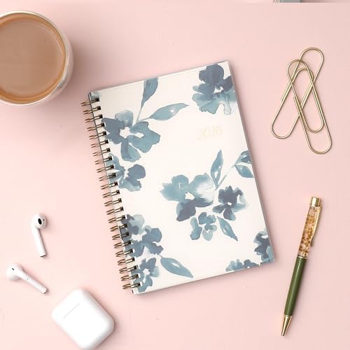 Blue Sky 2026 Weekly & Monthly Planner Calendar, 5"x8", Bakah Blue