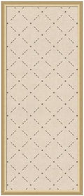 Kate and Laurel Framed Fabric Pinboard 18 x 42, Green Lattice Pattern Printed Linen Classic Bulletin Board for Use as a Vision Board or Wall Organization, Florence Gold Frame
