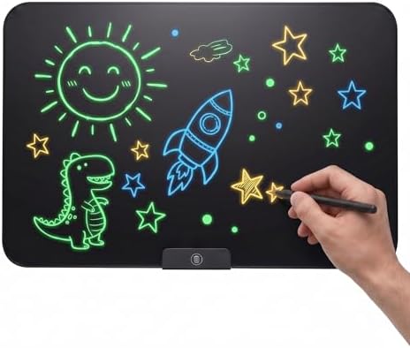 22 Inch Extra Large LCD Writing Tablet, Type-C Rechargeable Drawing Pad for Kids and Adults, Giant Electronic Doodle Board, Reusable Digital Whiteboard for Home Office & Gifts (Black)