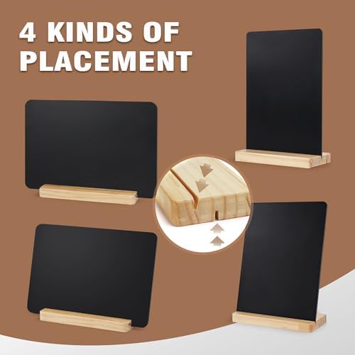 SELEAD Chalkboard Words Sign with Wooden Stand and Rope - 2 Pack 12x16 Inch
