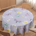 Butterfly Tablecloth, Watercolor Daisy Flowers Rustic Spring Summer Floral Butterfly Table Cover for Indoor Outdoor Patio Party Picnic Wedding Home Kitchen Dinner Table Decor, 70x70in