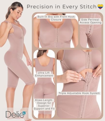 FAJAS DISENOS D'PRADA DELIÉ Shapewear Tummy Control High Compression Faja Colombiana Girdle for Women Abdomen Control