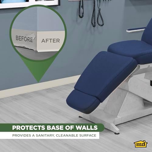 MD Building Vinyl Wall Base, Almond, 4in x 120ft, Dry Back, 0.08in