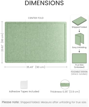 Fluxynara 35.4" x 23.6" Bulletin Board, Moss Green
