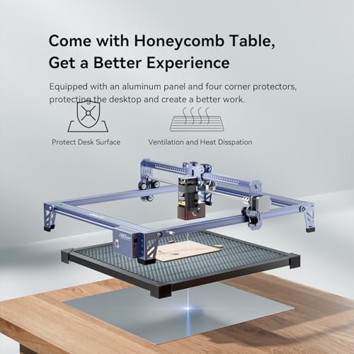Creality Falcon 10W Laser Engraver, with Honeycomb Laser Bed 500x500mm, 10000mm/min, 72000mW High-Precision Laser Cutter for Wood, Acrylic, Pre-Installation and Out-of-The-Box