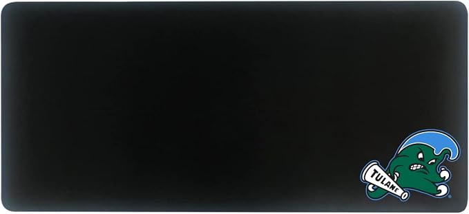 Tulane University Classic Cloth Desk Mat, Durable Office Supplies, Non-Slip Base, Responsive Desk Pad with Smooth Cloth Surface, Black