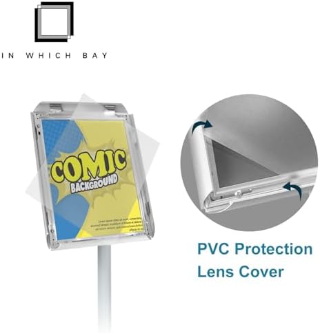 Advertising Support Board Sign Stand Poster Holder Applicable to All Kinds of Stores Exhibition Halls (Silver, 8.5x11in 6pack)