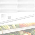 Nalwort 22 Pcs Retail Gondola Shelving Front Fence, Clear PET Shelf Fence with 1/4" Holes and Screws, Front Lips Barrier for Retail Store Display Rack, 1.5" H x 48" L