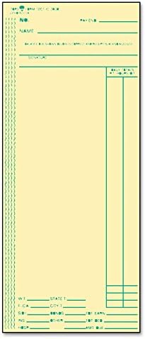 TOPS 1261 Acroprint/Amano/Cincinnati/Lathem Time Card, Weekly, 3 3/8 x 8 1/4 (Box of 500) , Manila