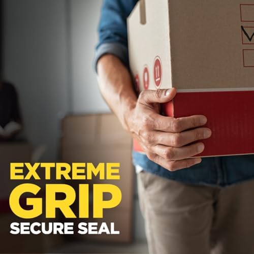 Scotch Box Lock Packing Tape, Clear, Extreme Grip Box Packaging Tape for Shipping and Mailing, 1.88 in x 54.6 yd, 6 Rolls