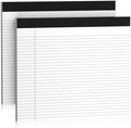 2 Pcs Note Pads 11" x 9.5" Legal Pads College Ruled Notepad Micro Perforated Writing Pads White Lined Paper 80GSM College Ruled Paper Pad of Paper 30 Sheets Notebook for School, To-Do Lists, Office