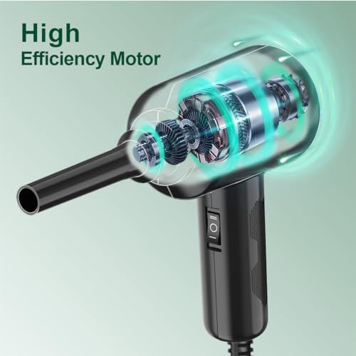 Meudeen Air Duster - Electric Air Blower - 5.74oz High Power Cleaning for Computer - PC - 2 Gear Compressed Air