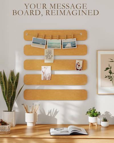 JBER Felt Strip Board 13"x2", 5 Pack Cork Board Alternative, Sunset Yellow