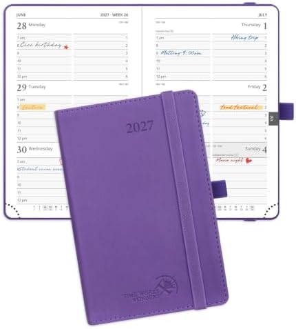 POPRUN Pocket Calendar 2027 for Purse, Weekly & Monthly Planner Pocket Size