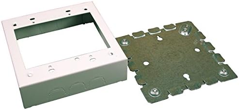 Legrand Wiremold BW32 Metal Raceway for Extending Power, 700 Series, 2 Gang Deep Outlet Box, 1 3/8" Deep, White (1 Pack)