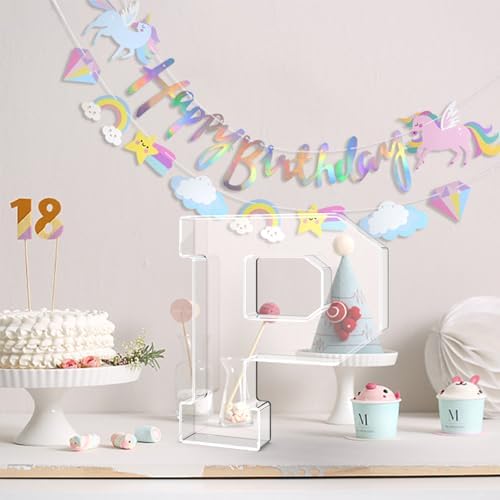 11" Acrylic Letter Charcuterie Tray,Fillable Alphabet & Number Box(Letter P)