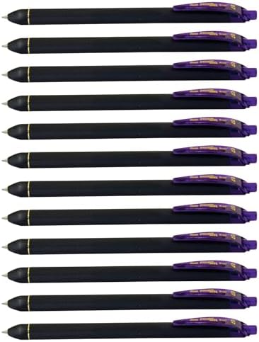 Pentel EnerGel Kuro Liquid Gel Pen, (0.7mm) Medium line, Violet Ink, 12 Pack (BL437R1-V)