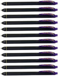 Pentel EnerGel Kuro Liquid Gel Pen, (0.7mm) Medium line, Violet Ink, 12 Pack (BL437R1-V)