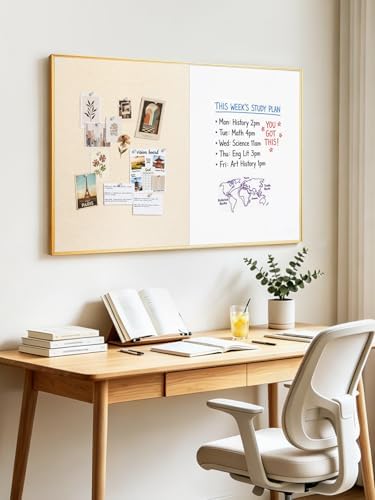 ARCOBIS Dry Erase Cork Board Combo