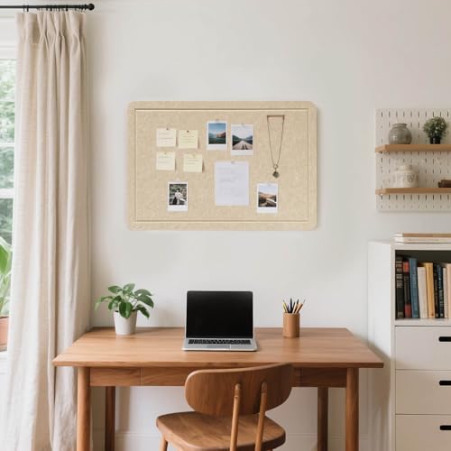 Felt Bulletin Board 36x24 inches, Decorative Pin Board for Home & Office