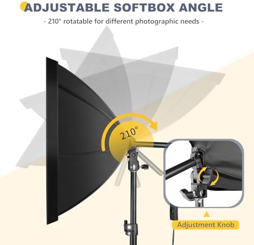 Torjim Softbox Photography Lighting Kit | 20" X 20" & 85W LED Studio Lights
