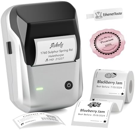 NIIMBOT B1 Label Maker Machine with Tape, 2Inch Thermal Label Printer