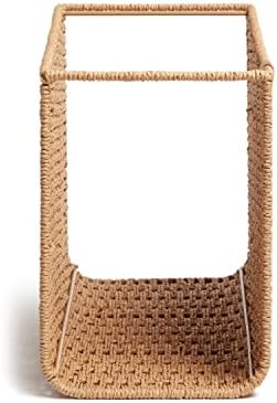 U Brands Woven Hanging File Basket, 1 Count, Desk Organizer, Natural Color