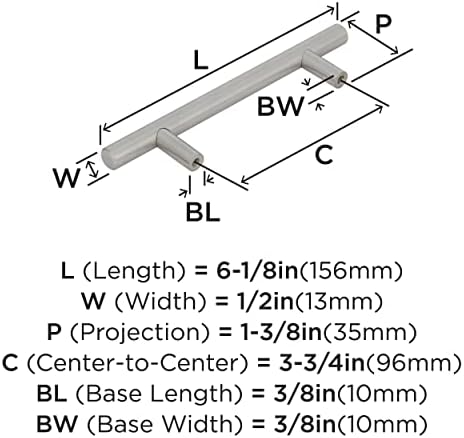 Amerock 3-3/4" Bar Pulls Stainless Steel Drawer Pull