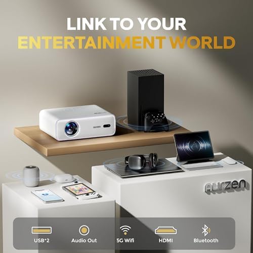 Aurzen EAZZE D1 Smart Portable Outdoor Projector with WiFi and Bluetooth