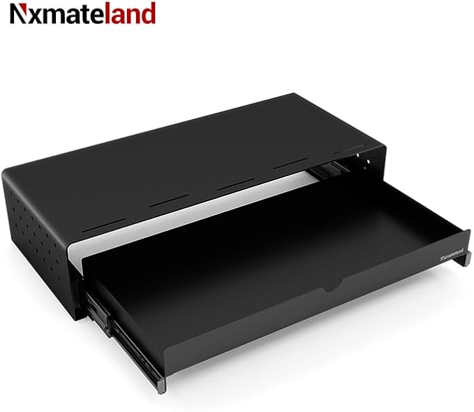 Heavy Duty Metal Monitor Stand, Strong Support Desk Organizer with Drawer