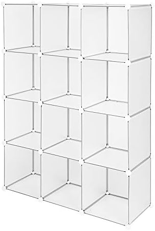 Bookshelves Storage Organizer Shelf Cube Shelves 12 Cubby Storage Organizer DIY Closet Organizers & Storage Shelves for Bedroom Closet Shelves for Clothing Storage Book Shelf Toy Organizers & Storage