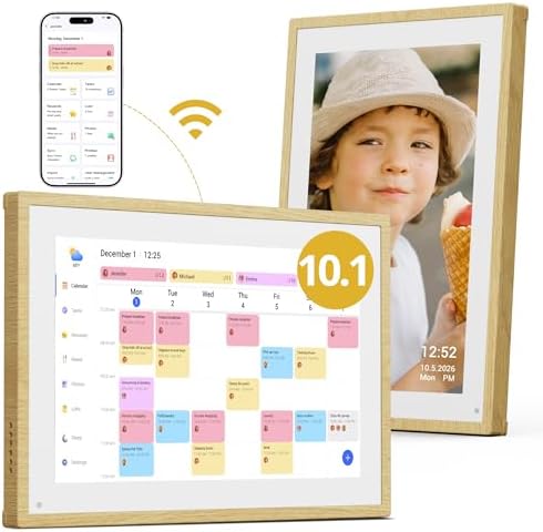 Dragon Touch Digital Calendar 10 inch, Electronic Wall Calendar with Interactive Touch Screen, Smart Family/Home Gift for Schedule Reminders, Task Rewards, Chort Chart and Digital Picture Frame