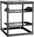 VEVOR 12U Server Rack, Open Frame Network Rack for IT & AV Gear, Floor Standing or Wall Mounted,with 2PCS 1U Rack Shelves & Mounting Hardware, AV Rack for 19" Networking,Audio and Video Device